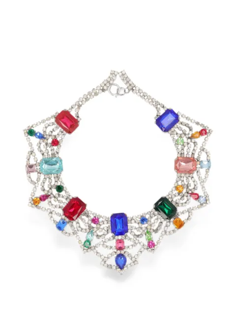 Vintage crystal-embellished necklace