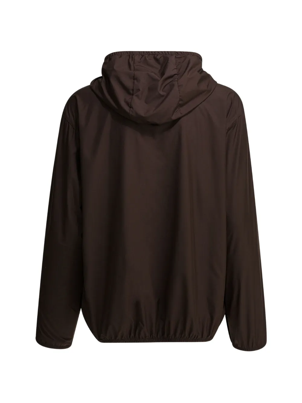 Moncler Jack met capuchon en logopatch Bruin