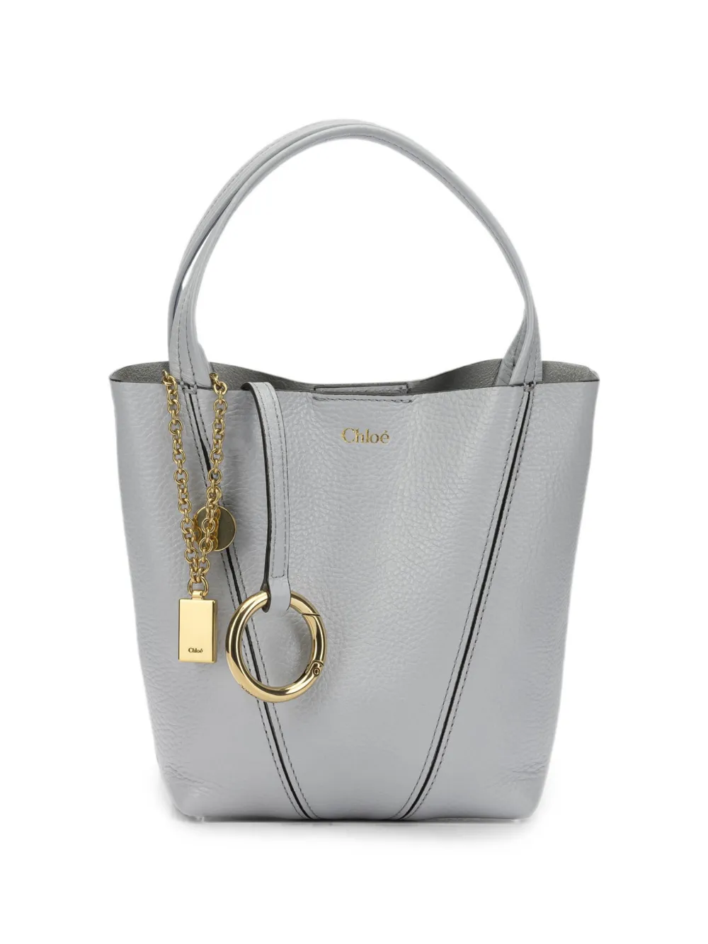 Chloé Borsa tote Spin piccola - Grigio