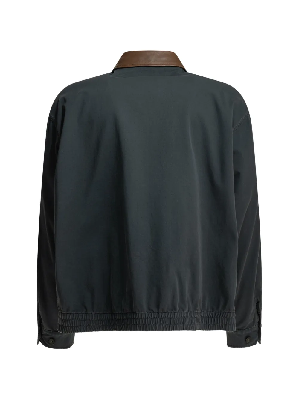  Prada Logo-embroidered Contrast-collar Coat - Azul 