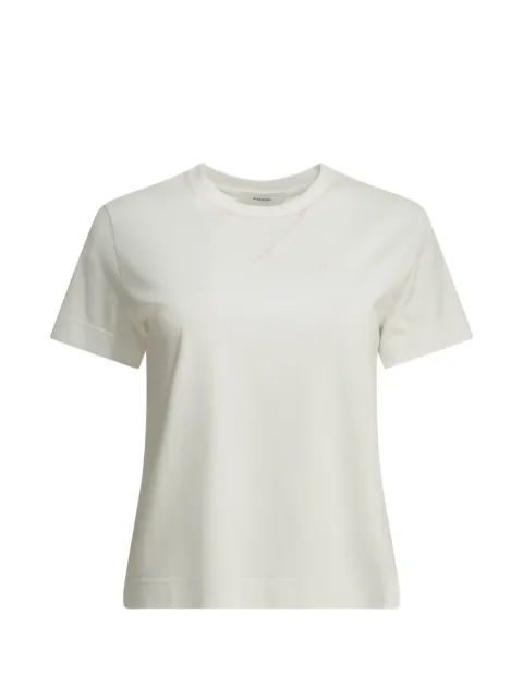 Givenchy playera con logo bordado y costuras en V
