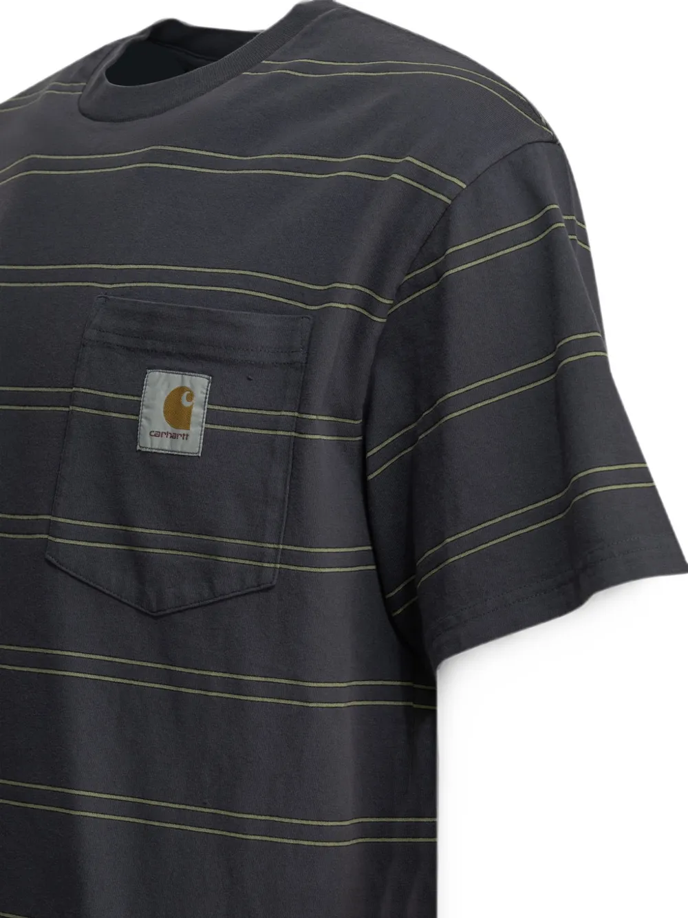 Carhartt WIP Gestreept T-shirt met zak Paars