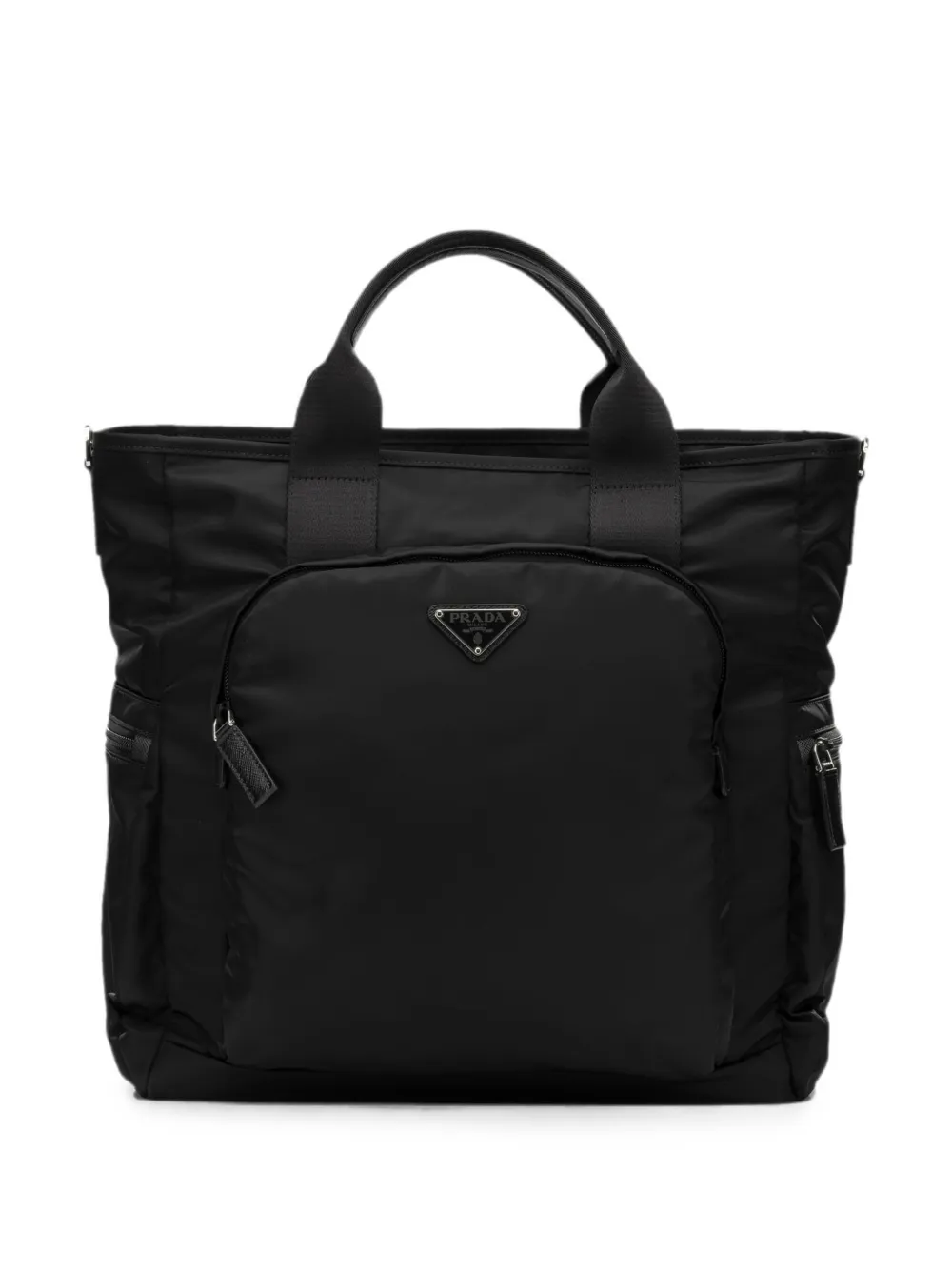 Prada Borsa a spalla Re-Nylon con logo - Nero