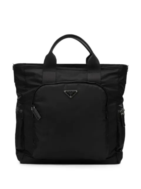 Prada Re-Nylon logo-plaque shoulder bag