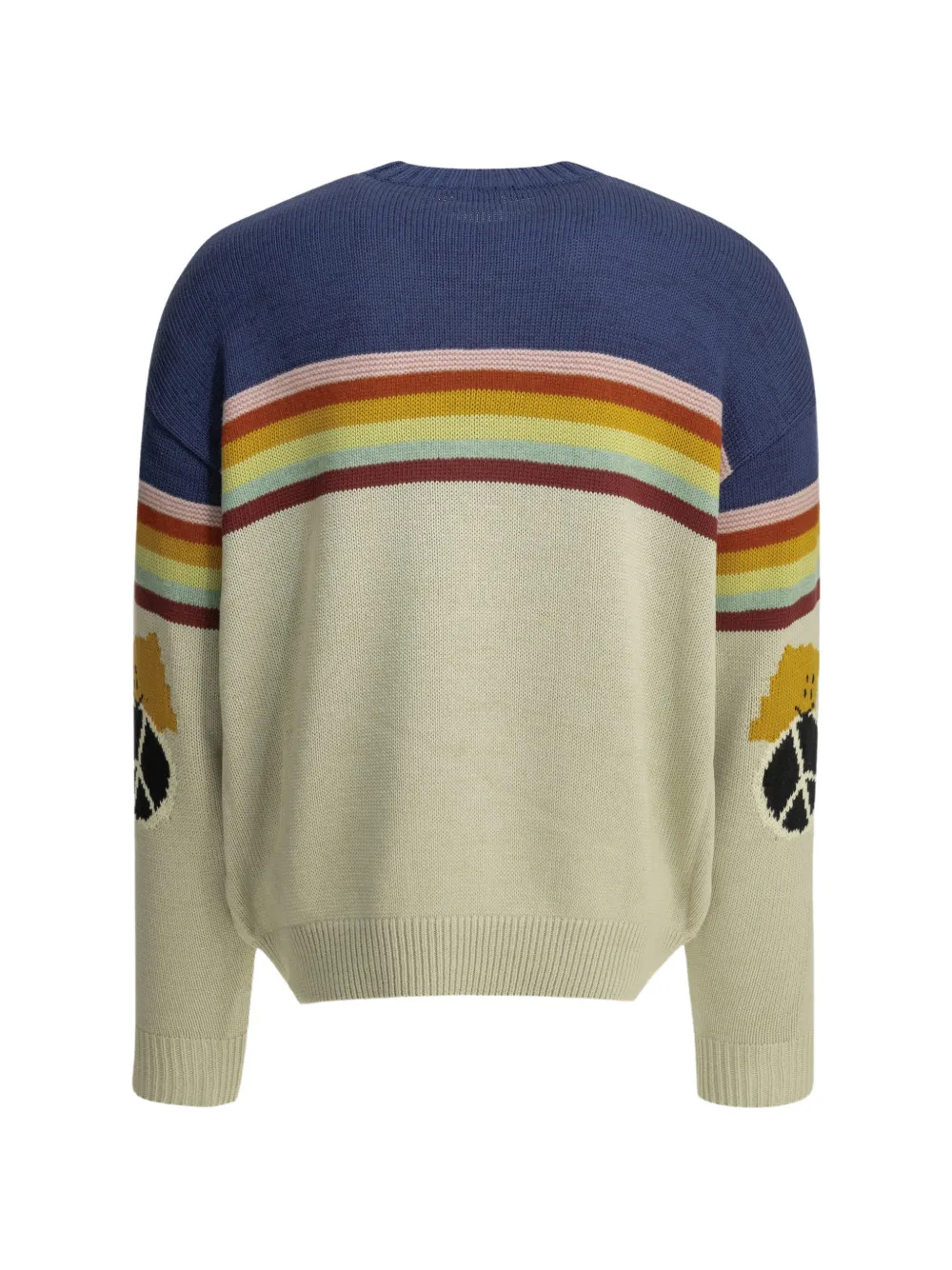 KAPITAL Gestreepte katoenen trui Beige