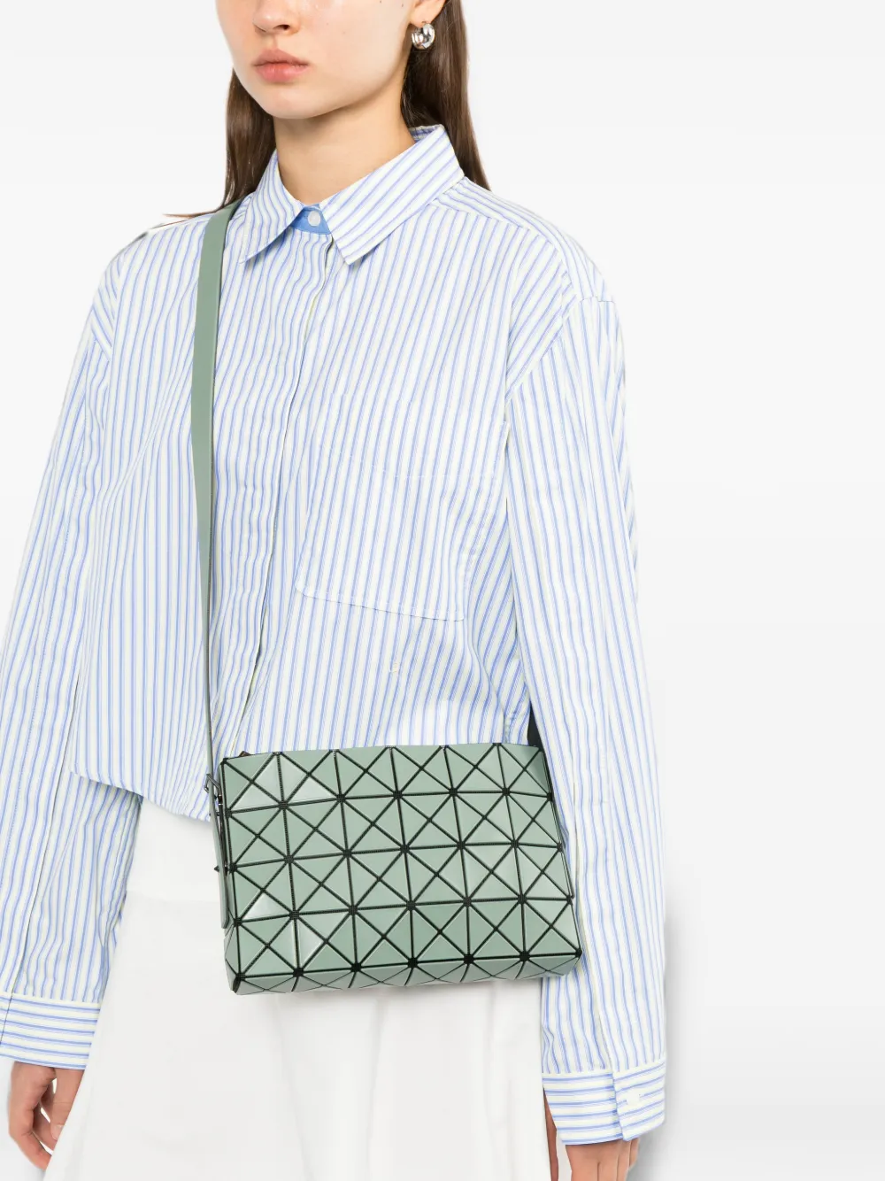 Bao Bao Issey Miyake Oblong Geometric Cross Body Bag | Green