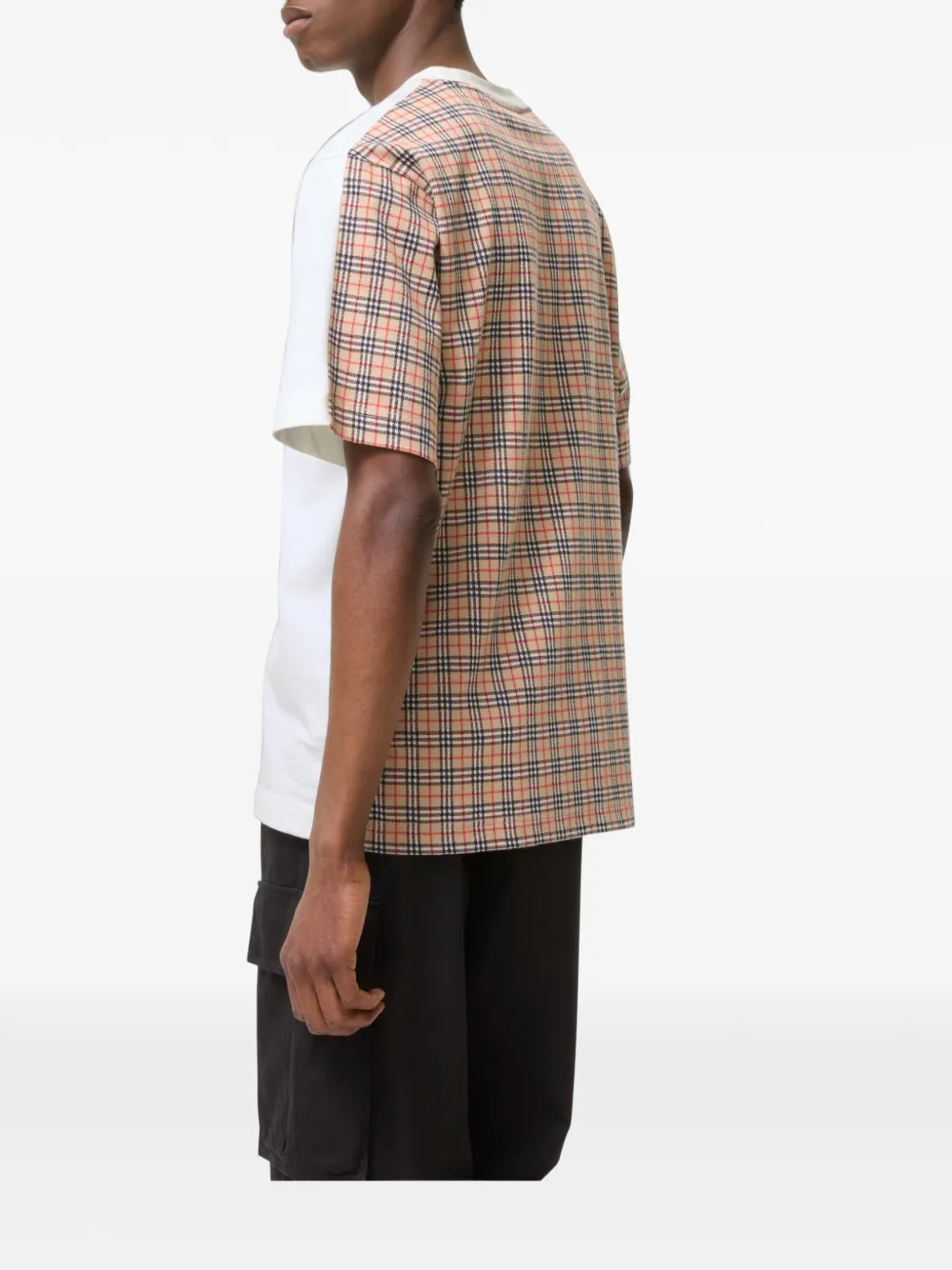 Burberry Geruit katoenen T-shirt Wit