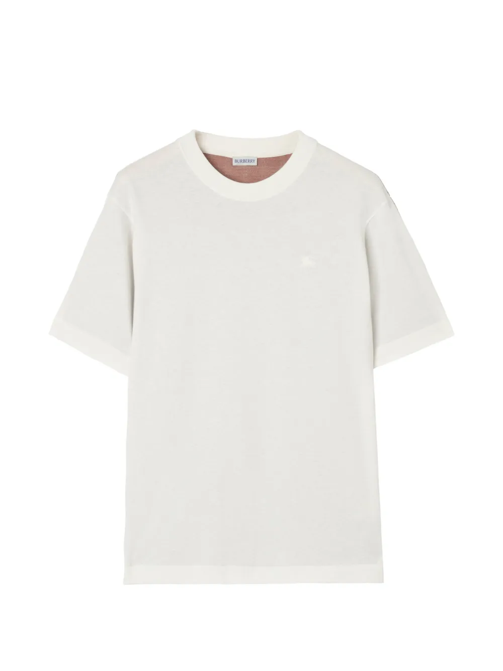 Burberry T-Shirt mit Check - Weiß