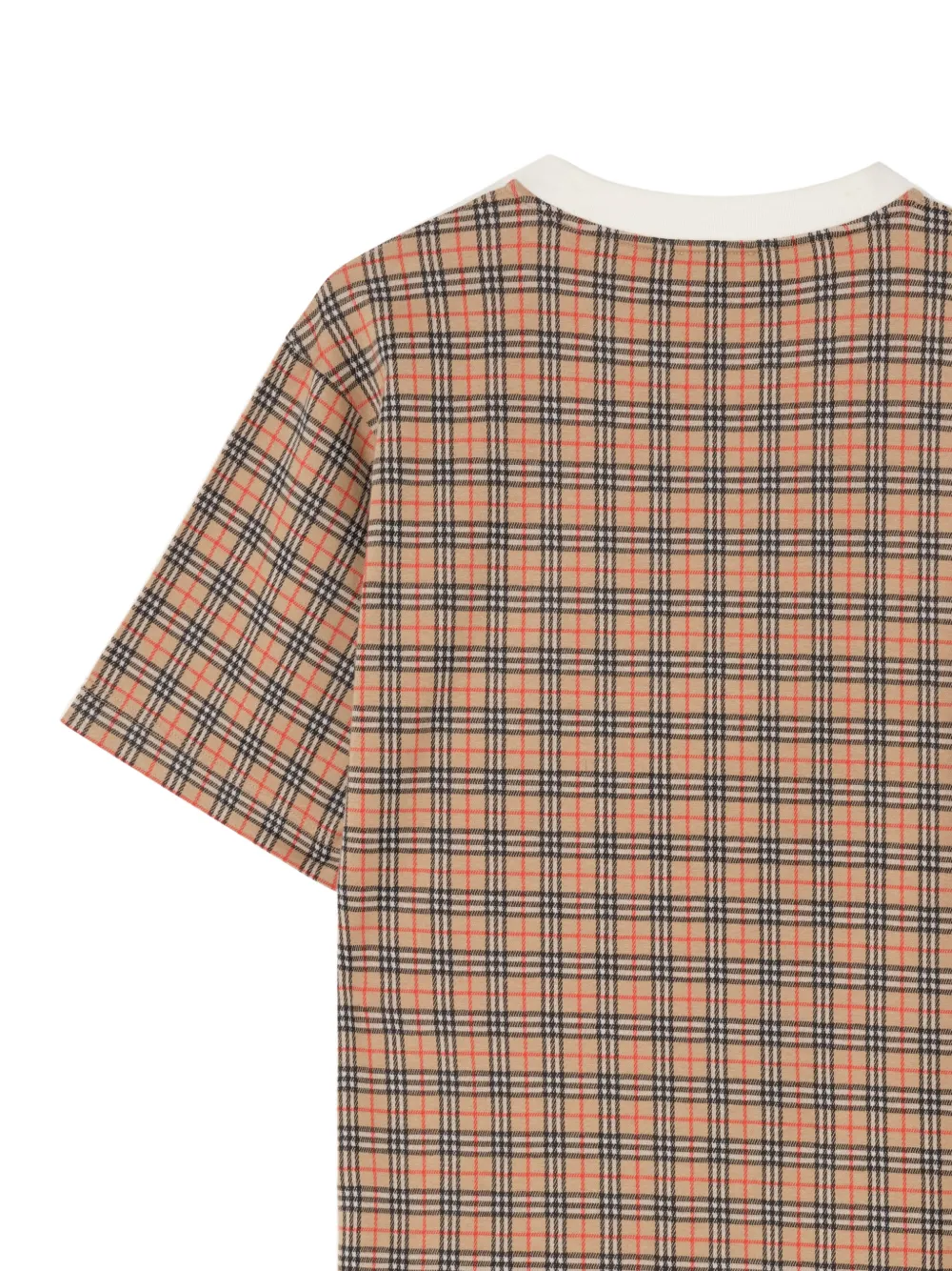 Burberry Geruit katoenen T-shirt Wit
