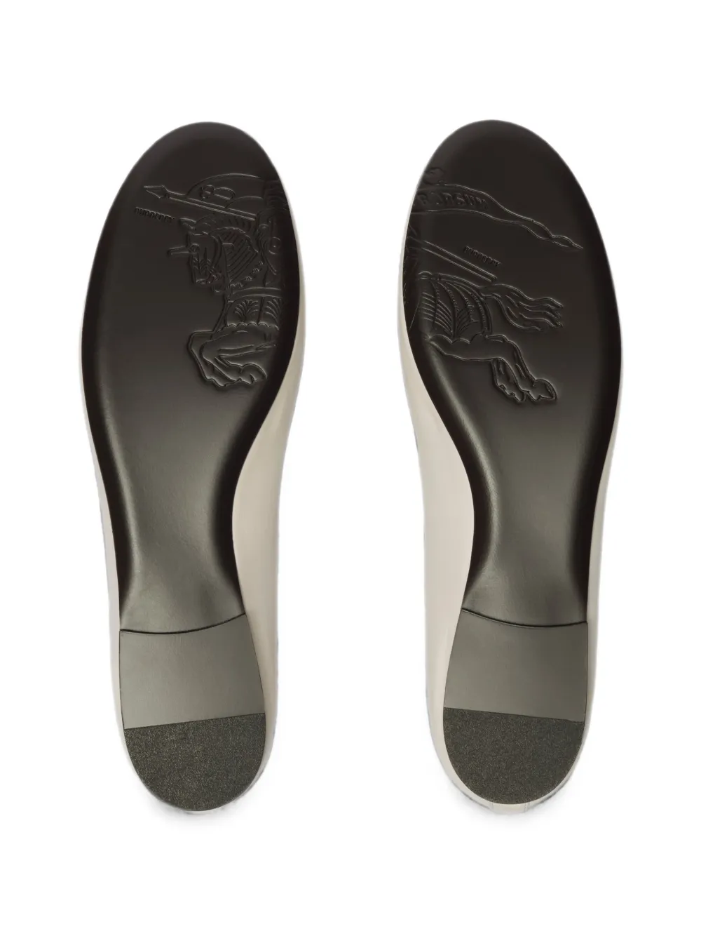 Burberry Check-trim leather Robin ballerinas Beige