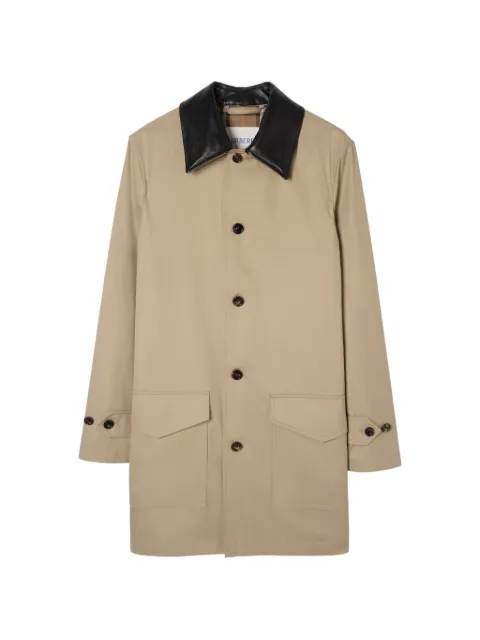 Burberry Meadowbank contrast-collar overcoat