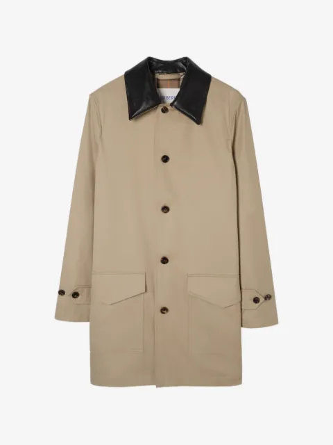 Burberry Meadowbank contrast-collar overcoat