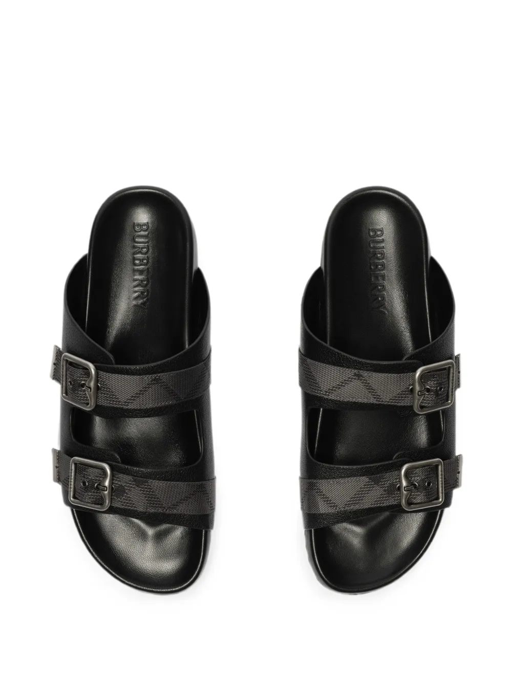 Burberry leather Urchin sandals Zwart