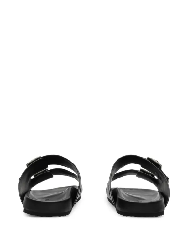 Burberry Urchin レザーサンダル | ブラック | FARFETCH JP