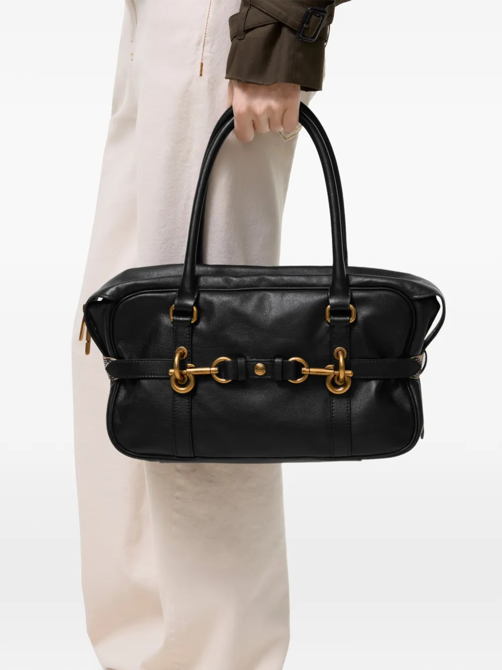 Burberry Leren schoudertas Zwart