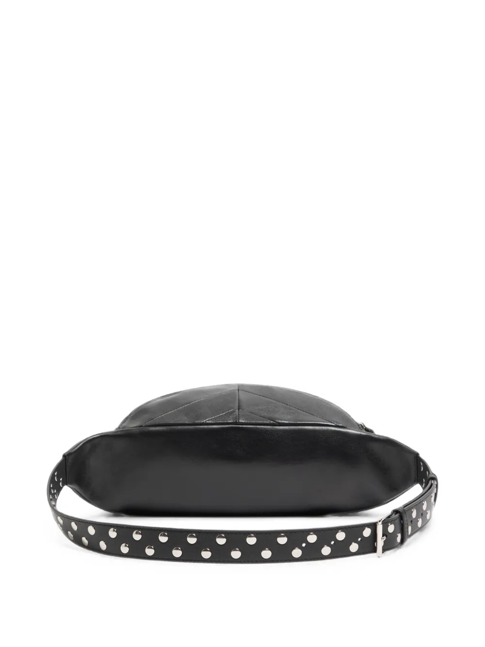 Valentino Garavani Jean heuptas van nappa leer met chevron-patroon en patchwork Zwart