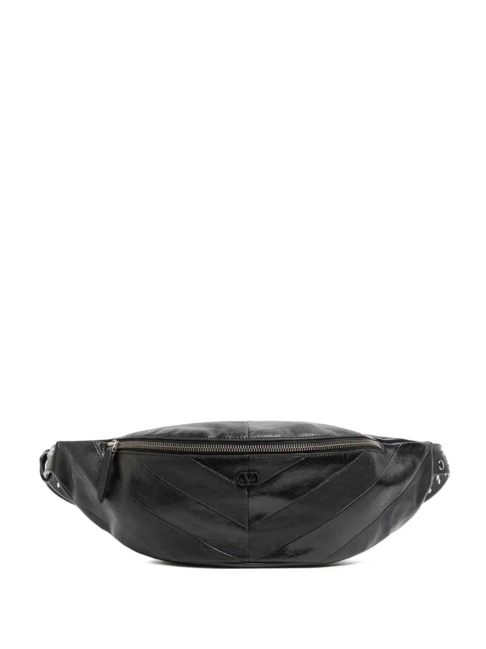 Valentino Garavani Jean belt bag in patchwork nappa leather with chevron pattern