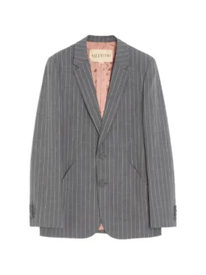 Valentino Garavani double-breasted Jacket In Mouliné Wool With