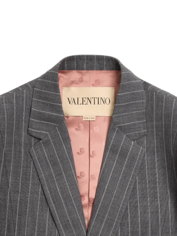 Valentino Garavani ピンストライプ ウールシングルジャケット