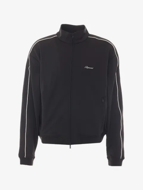Represent embroidered-logo piped-detail track jacket
