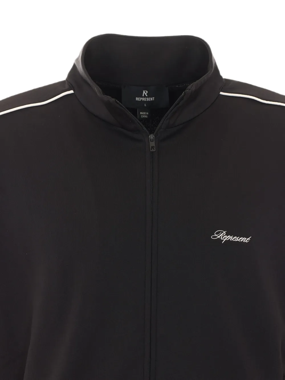 Represent Trainingsjack met geborduurd logo en afwerking Zwart