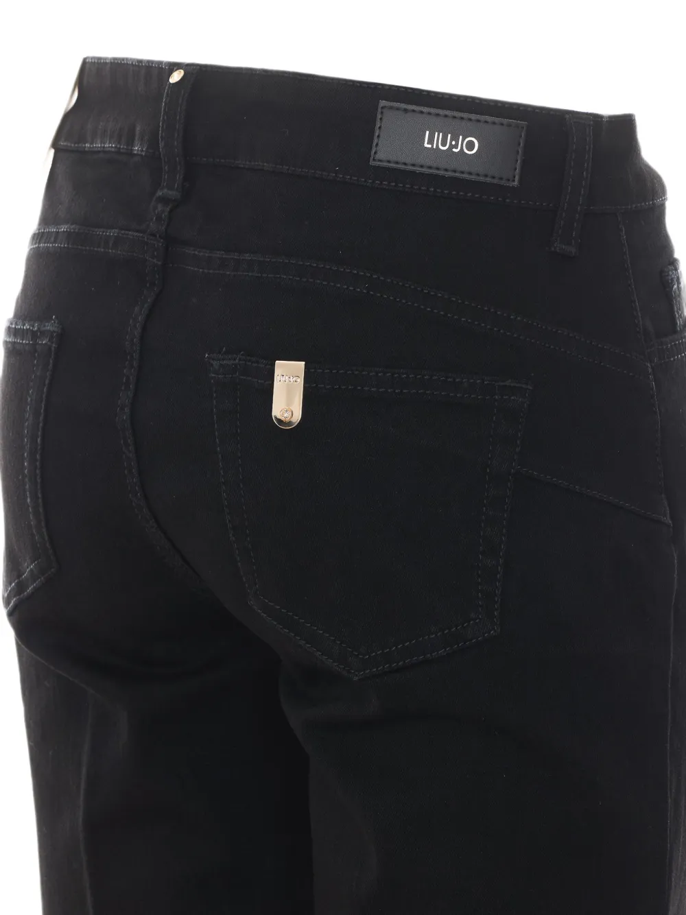  Liu Jo Logo-patch Skinny Jeans - Negro 