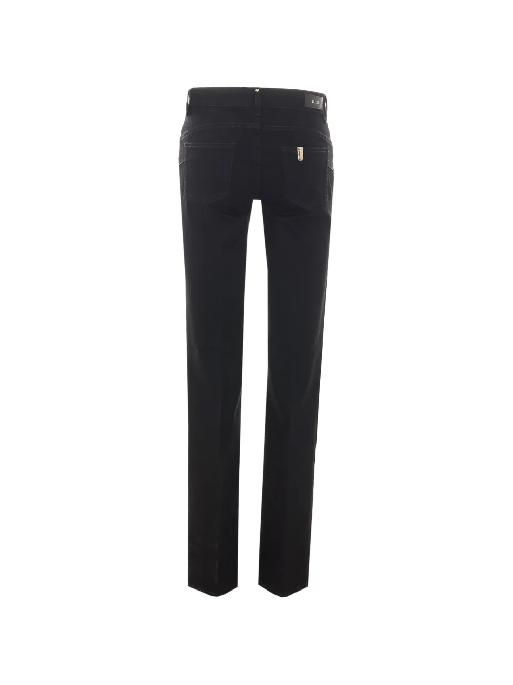 LIU JO Skinny jeans met logopatch Zwart