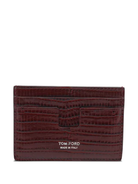 TOM FORD croc-effect leather card holder