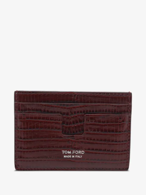 TOM FORD croc-effect leather card holder