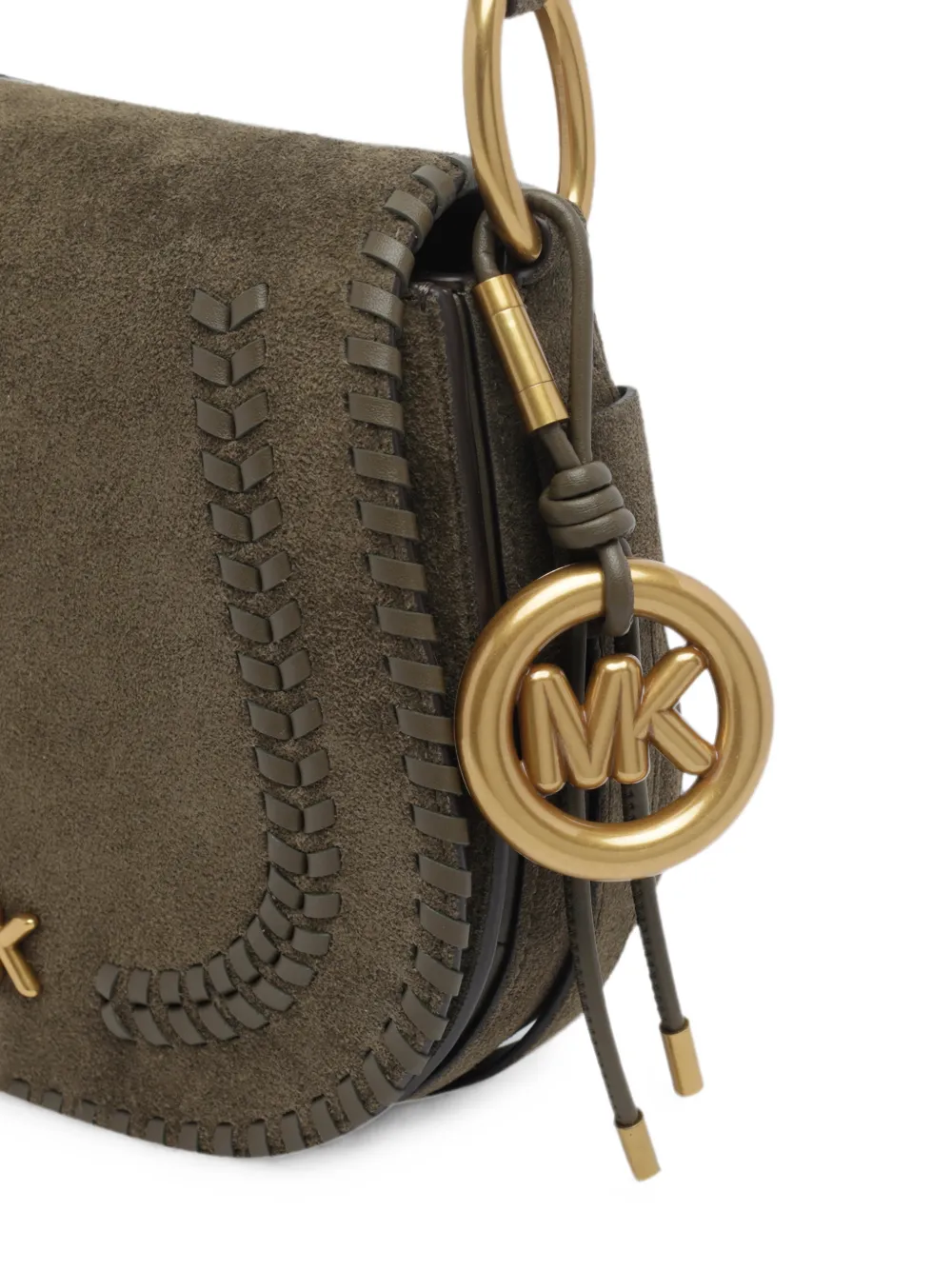 Michael Kors Josie whipstitch-trim crossbody bag Groen