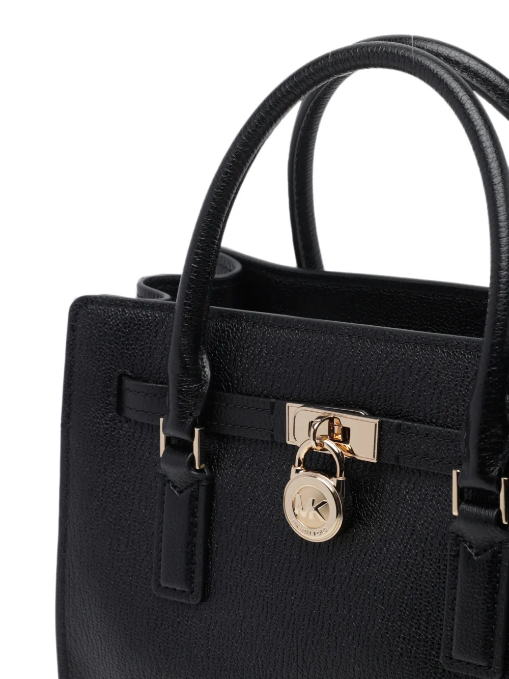 Michael Kors Hamilton leather satchel bag Zwart