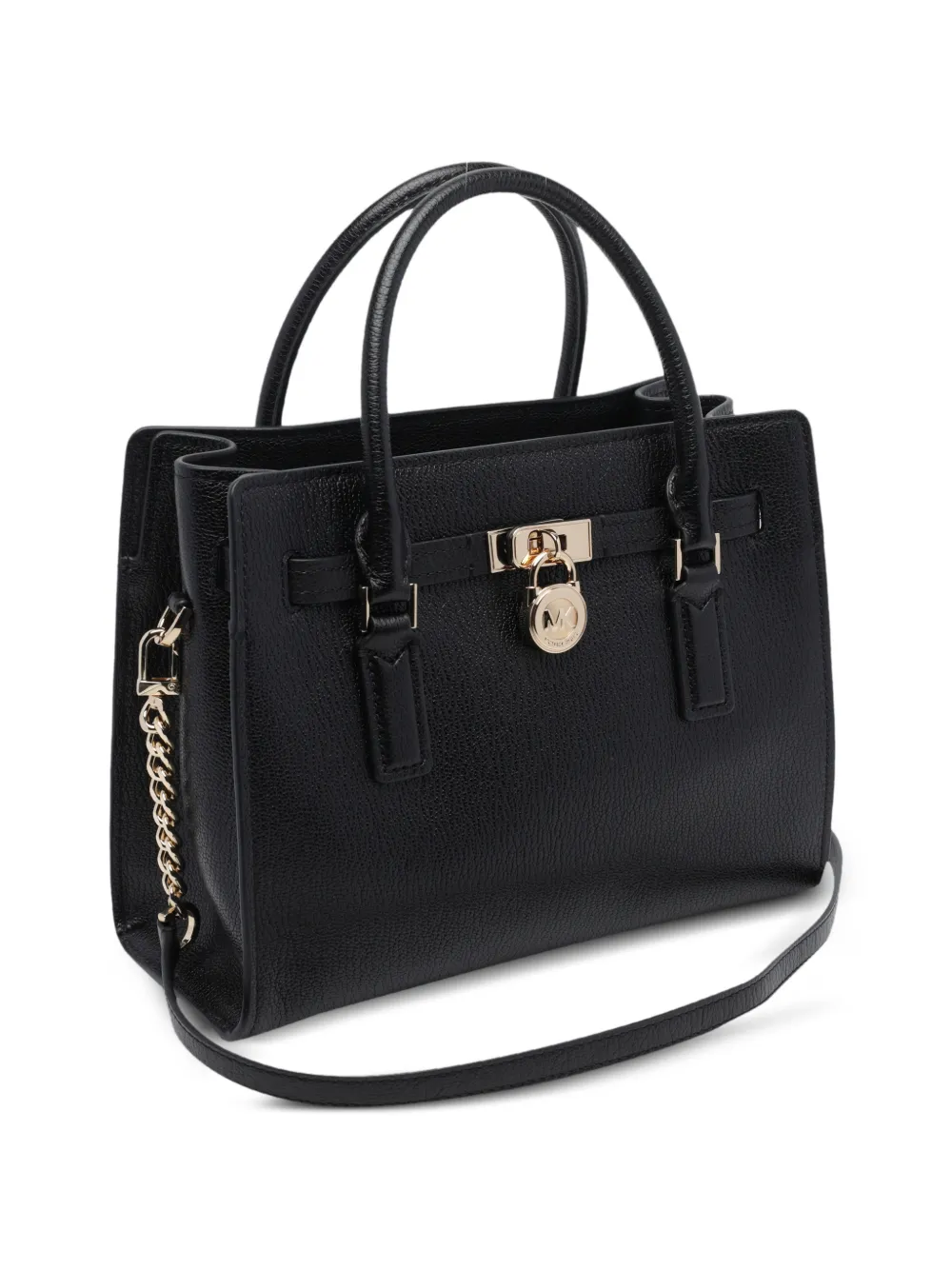 Michael Kors Hamilton leather satchel bag Zwart