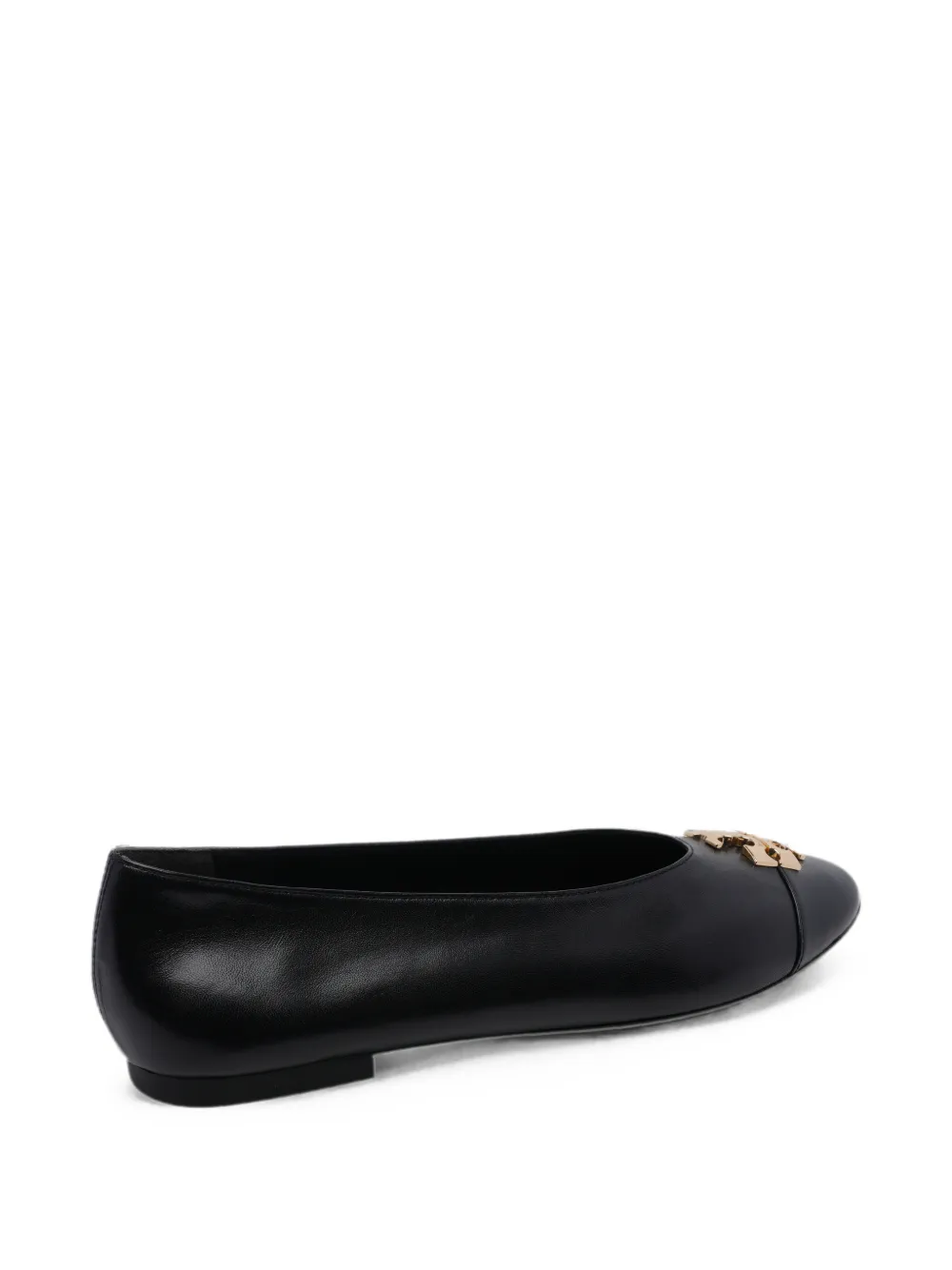 Tory Burch Charlie logo-plaque ballet flats Zwart