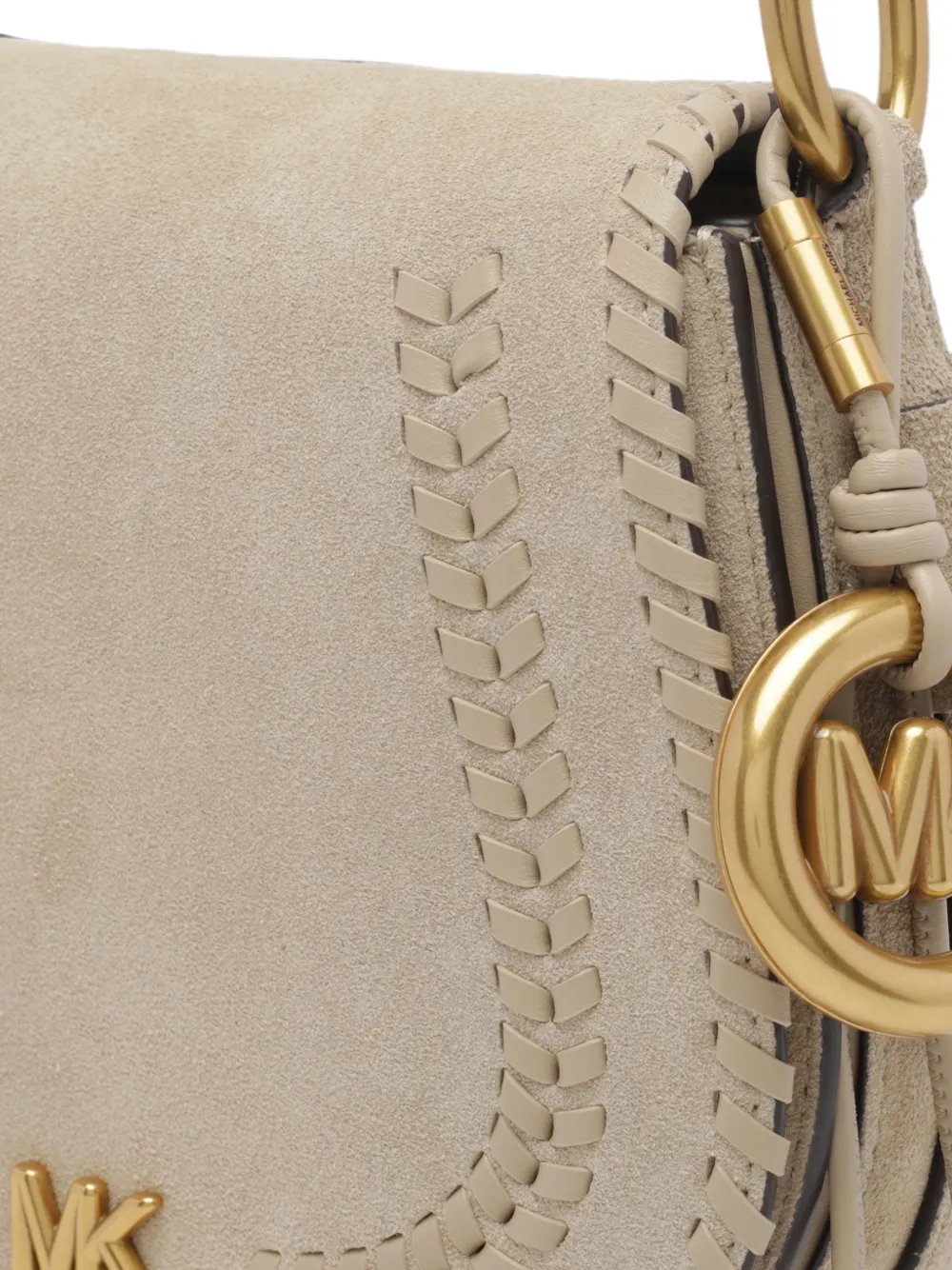 Michael Kors Josie whipstitch-trim crossbody bag Beige