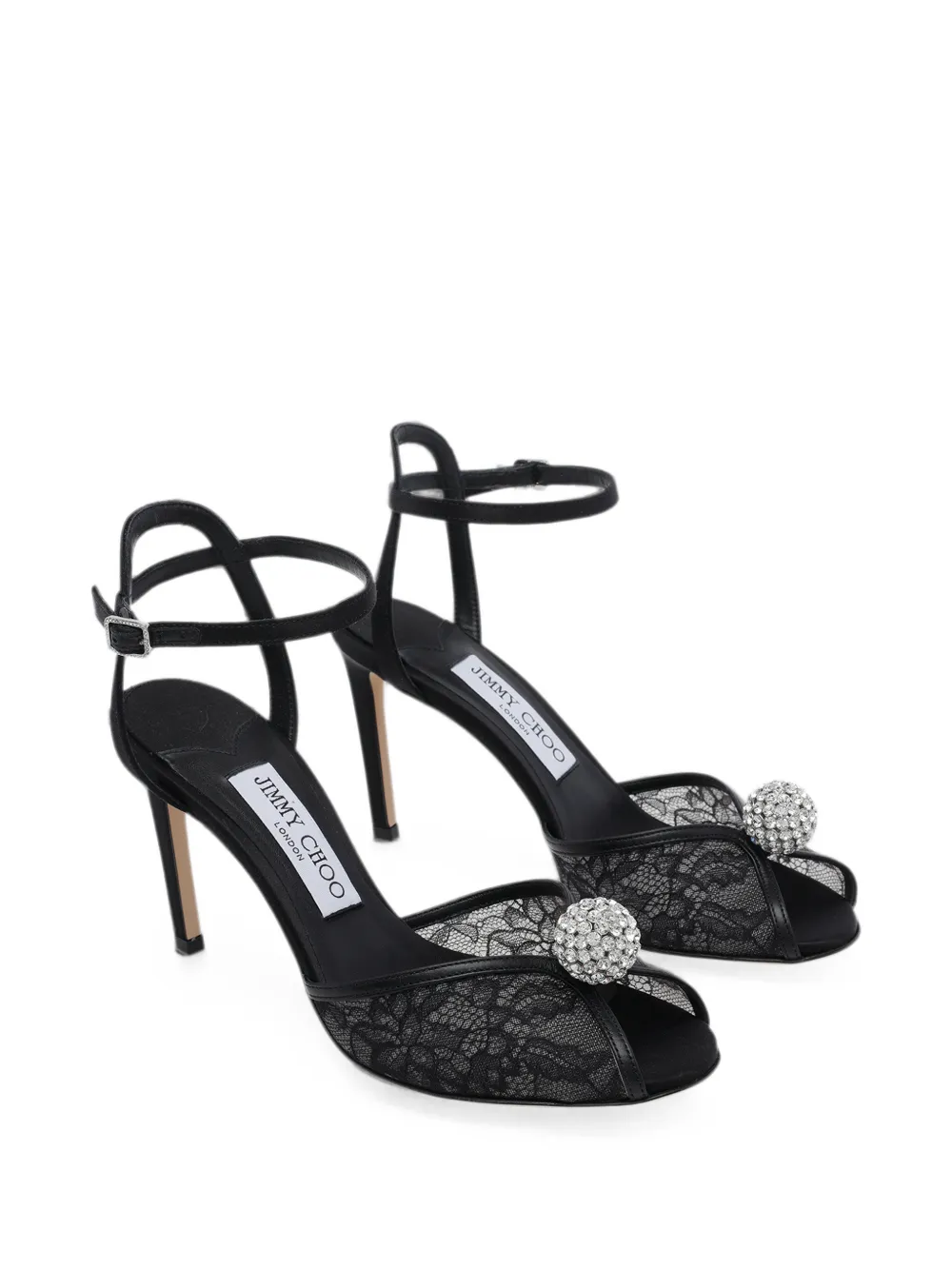 Jimmy Choo Sacora lace sandals Zwart