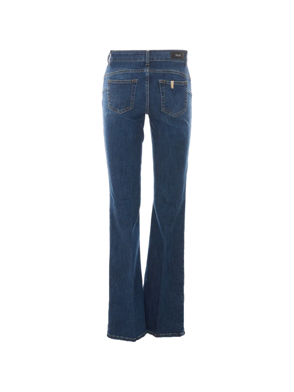 LIU JO Skinny jeans met logopatch Blauw