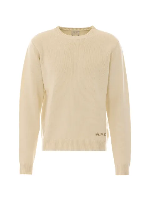 A.P.C. logo-embroidered wool sweater