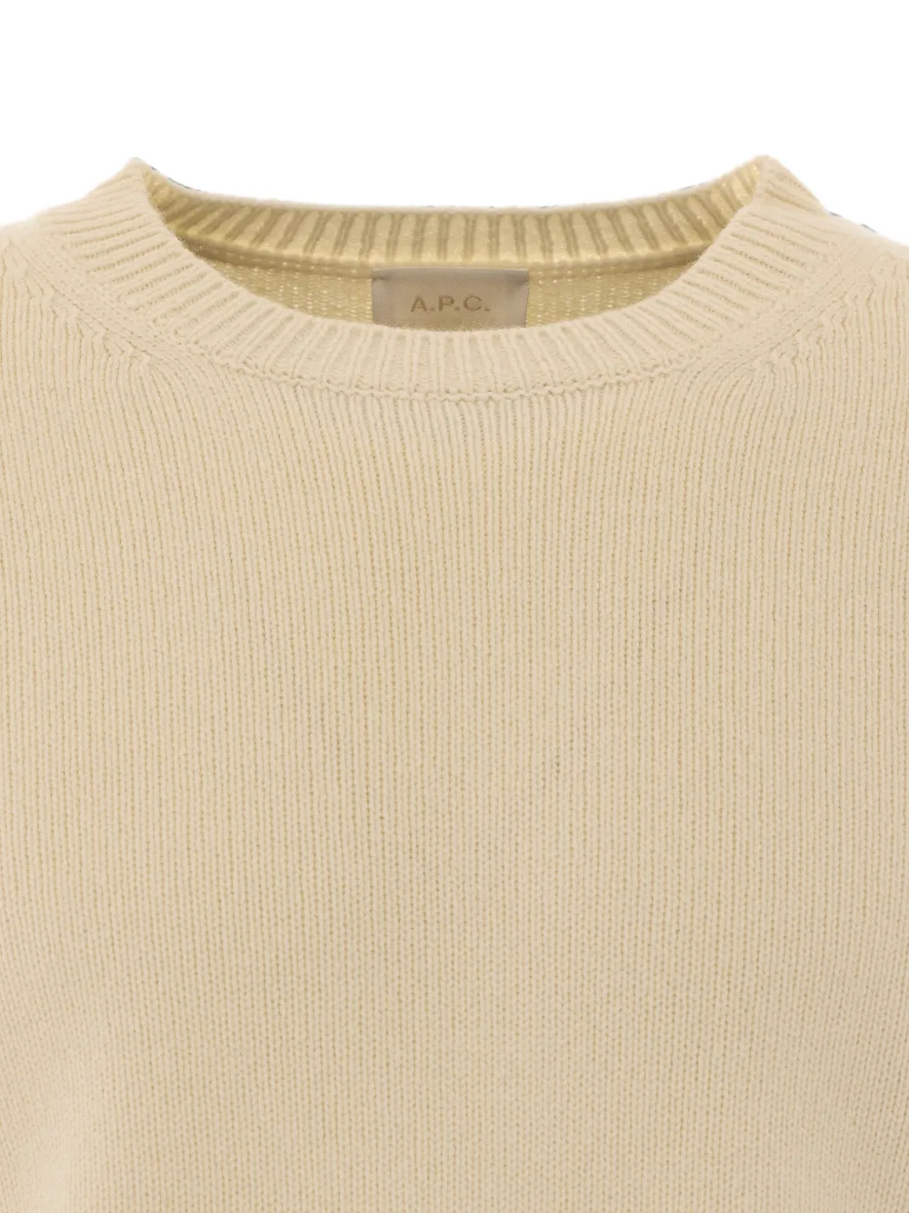 A.P.C. Trui met geborduurd logo Beige