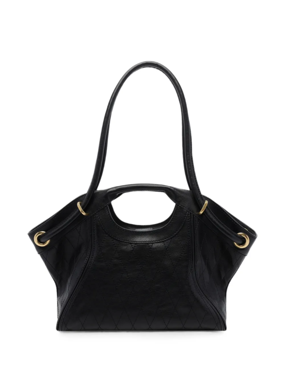  Balmain Medium Quilted Tote Bag - Negro 