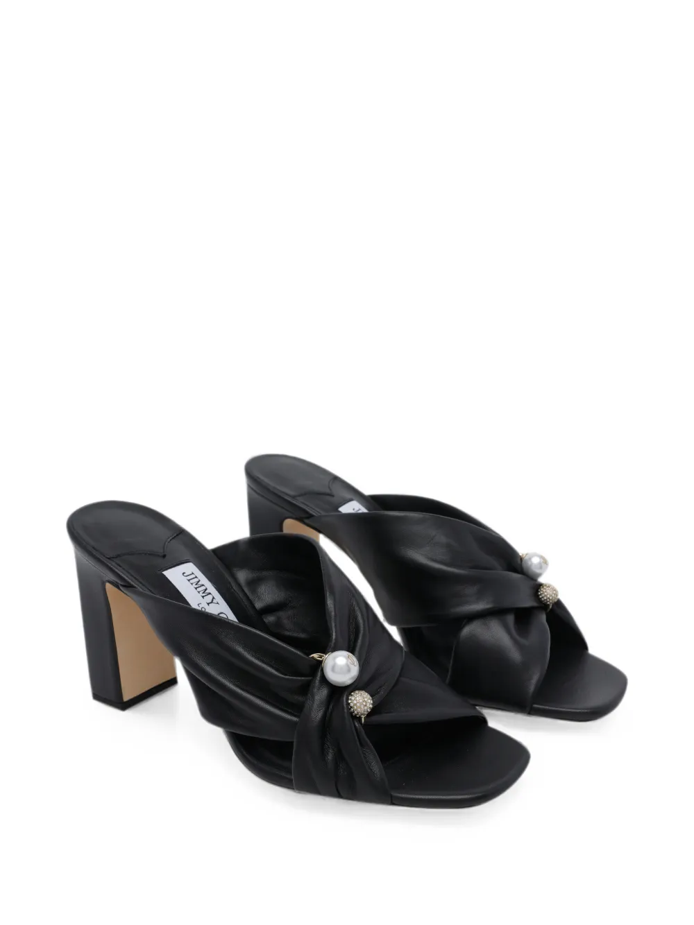 Jimmy Choo Rafi leather sandals Zwart
