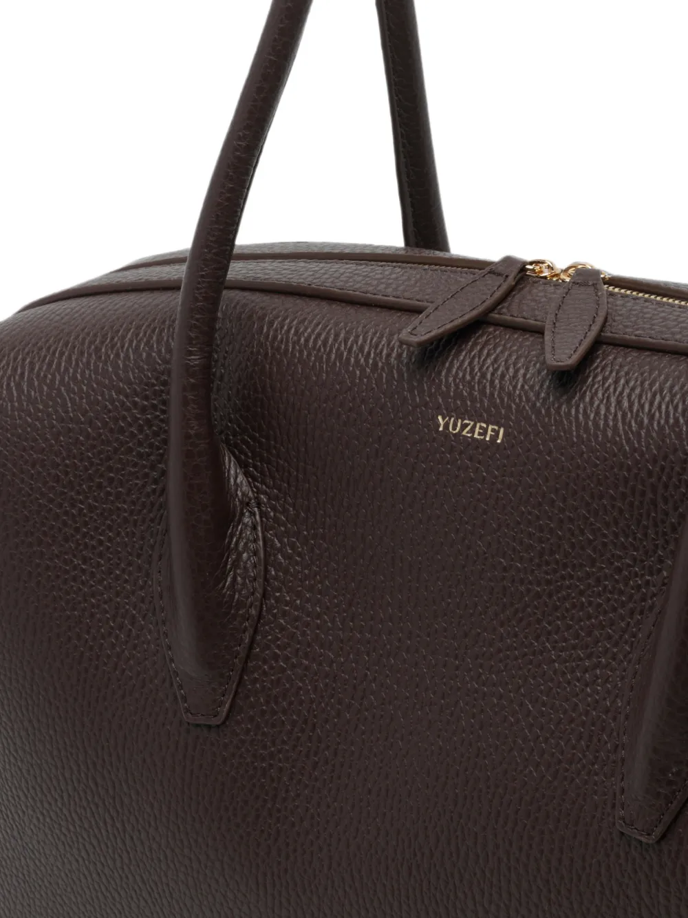 Yuzefi Brioche leren shopper Bruin