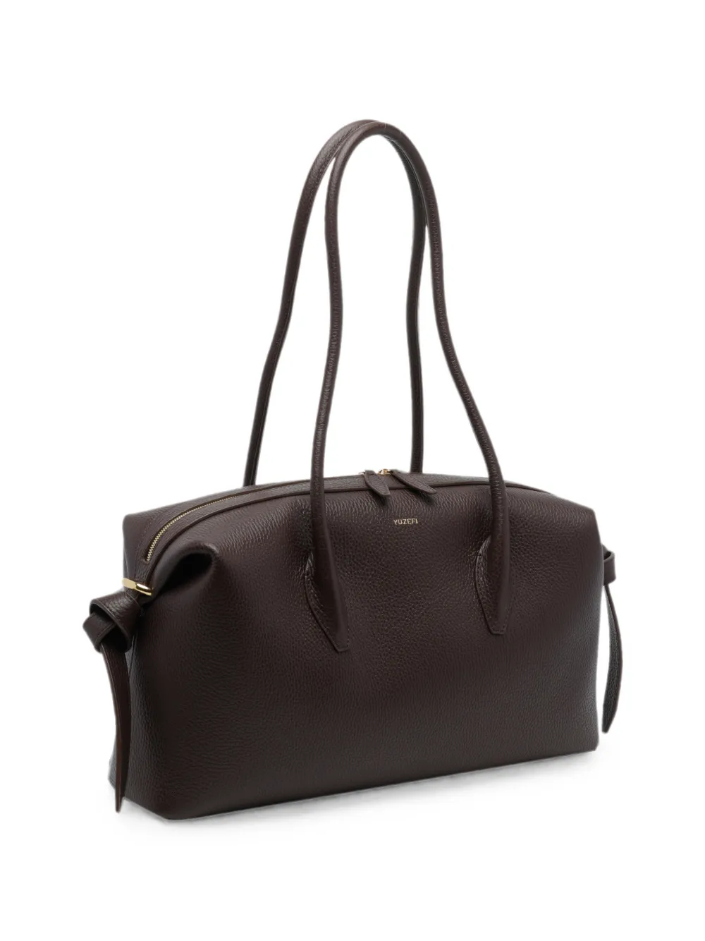 Yuzefi Brioche leren shopper Bruin