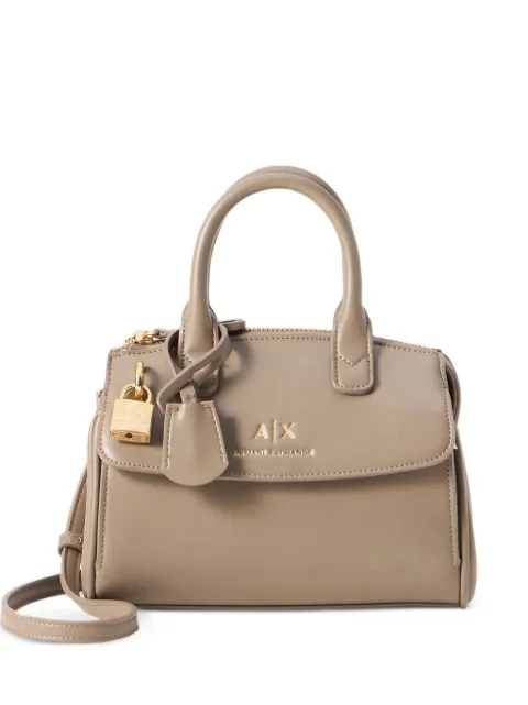 Armani Exchange tote con placa del logo pequeña