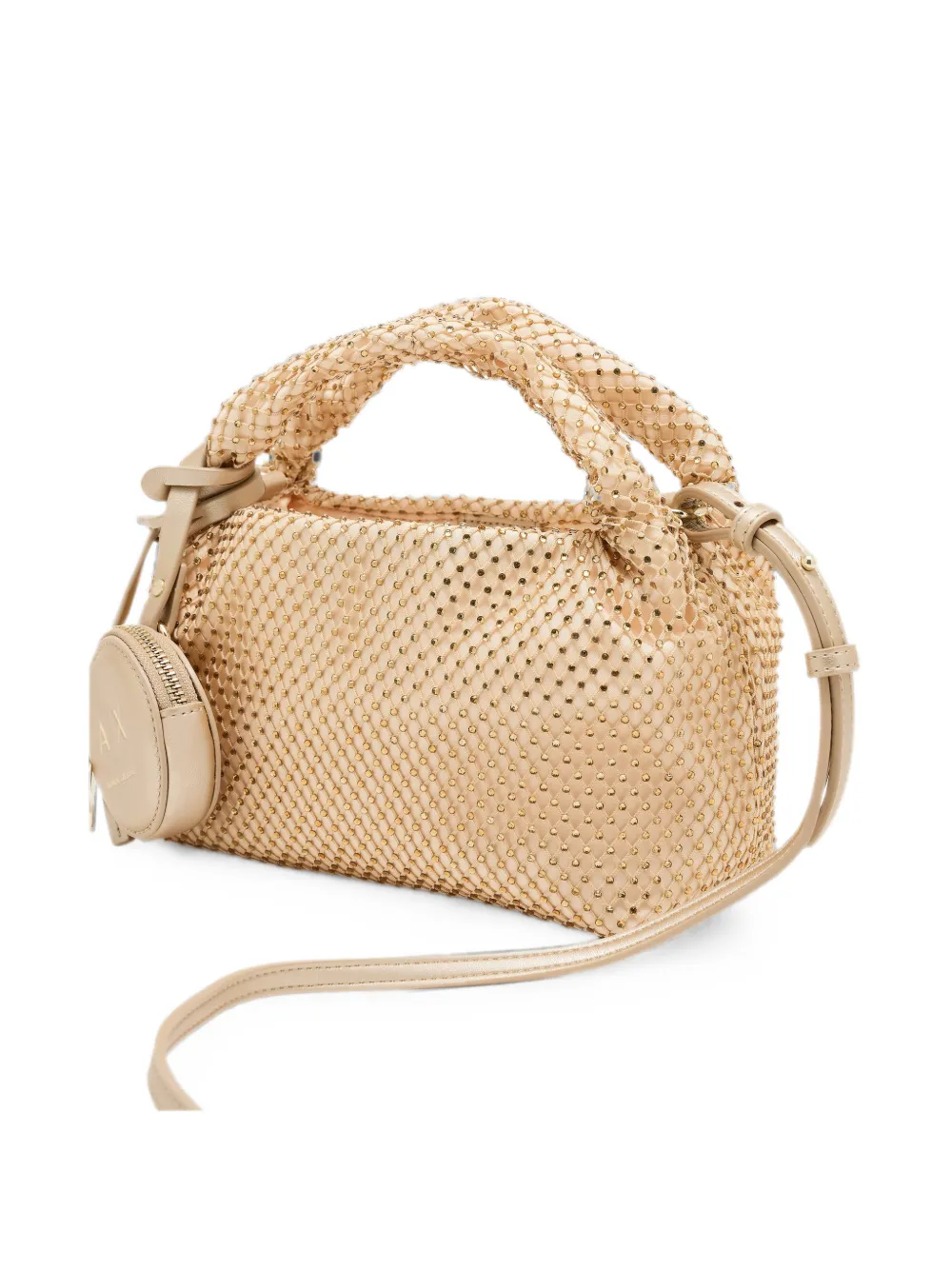 Armani Exchange Shopper verfraaid met kristallen Beige