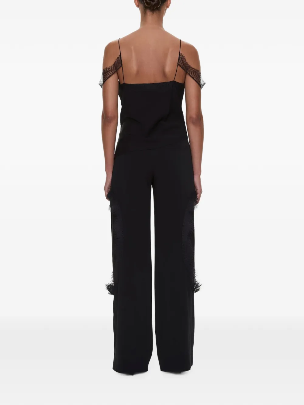 Christopher Esber Miro top met kanten afwerking Zwart