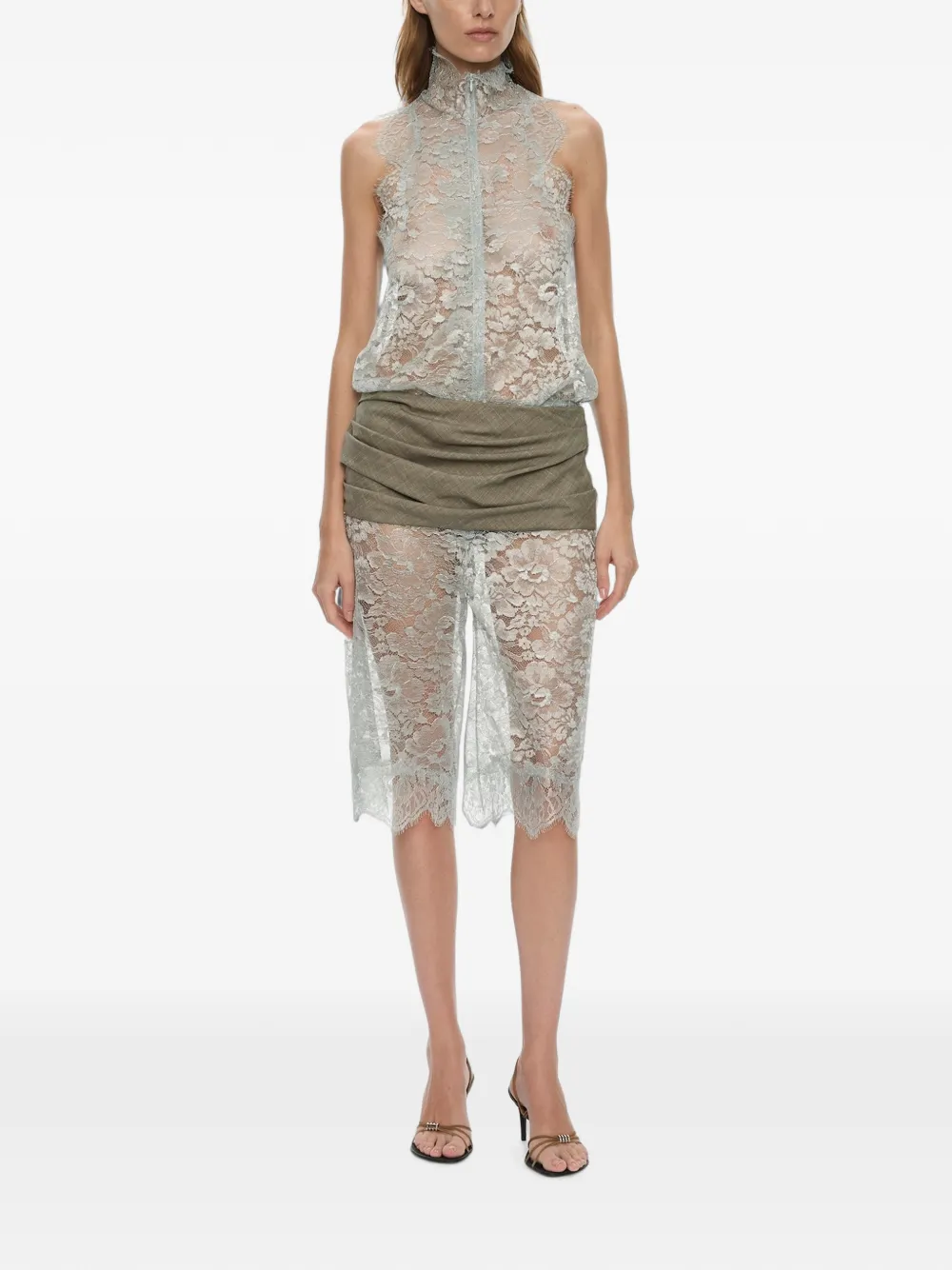 Christopher Esber Moonlit Patina jumpsuit met rits Zilver