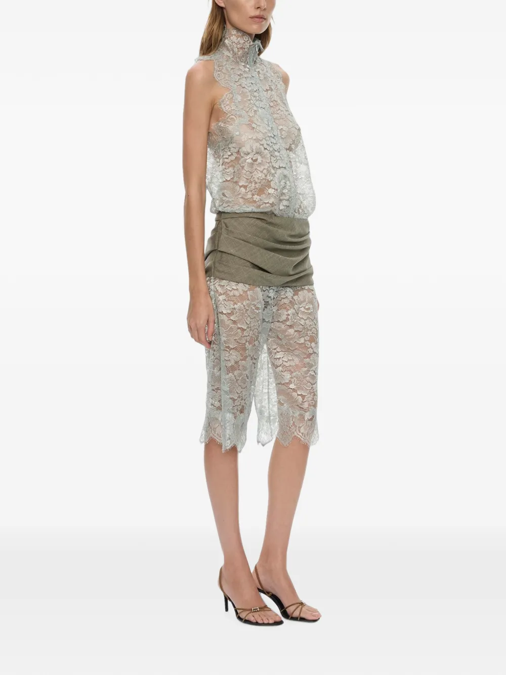 Christopher Esber Moonlit Patina jumpsuit met rits Zilver