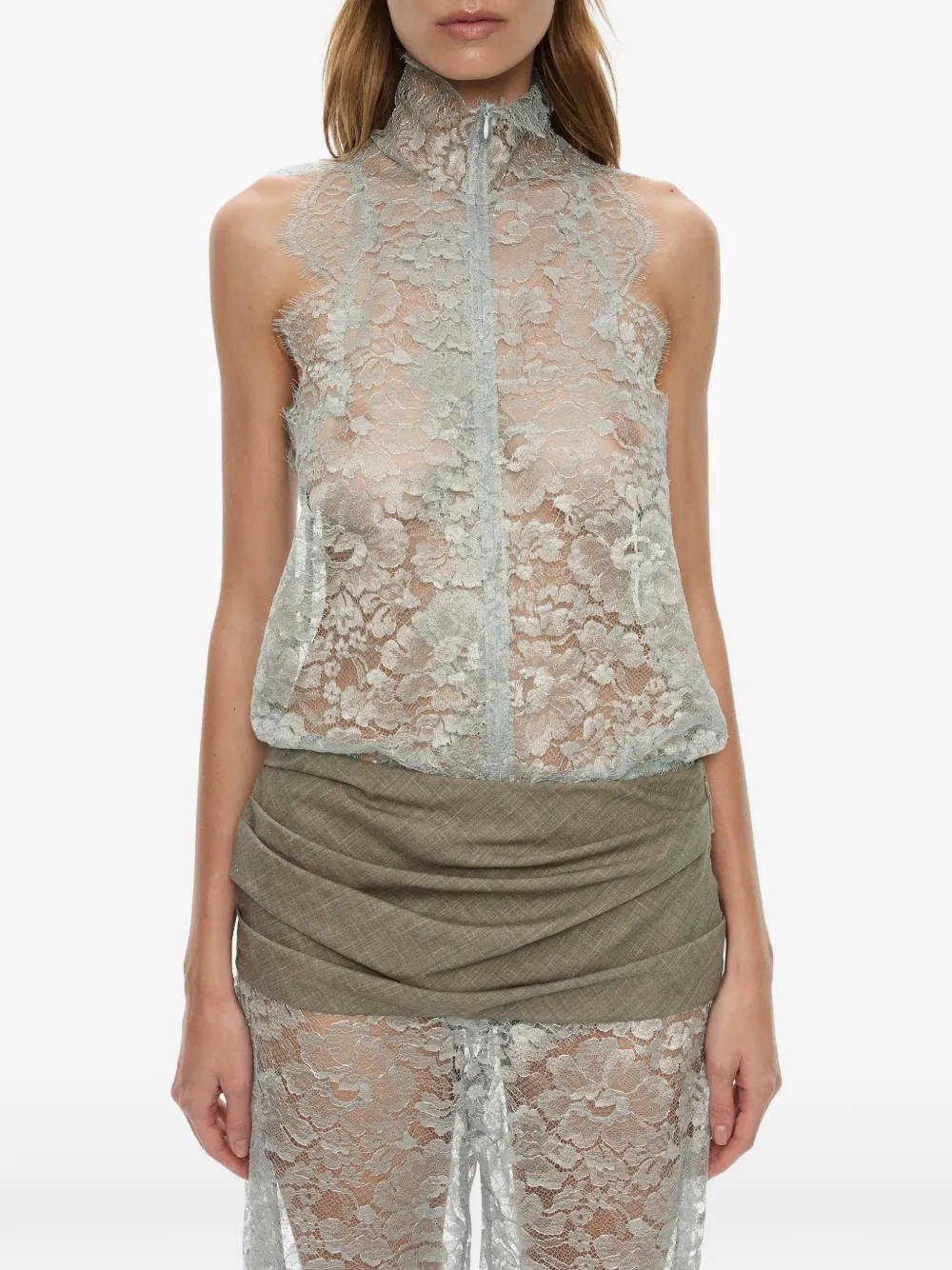 Christopher Esber Moonlit Patina jumpsuit met rits Zilver