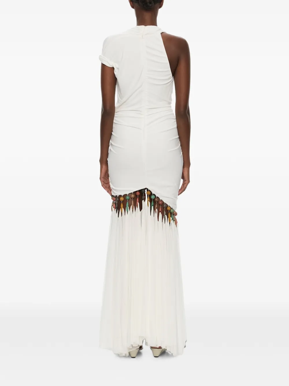 Christopher Esber Tropique Droplet maxi-dress met ruches Wit