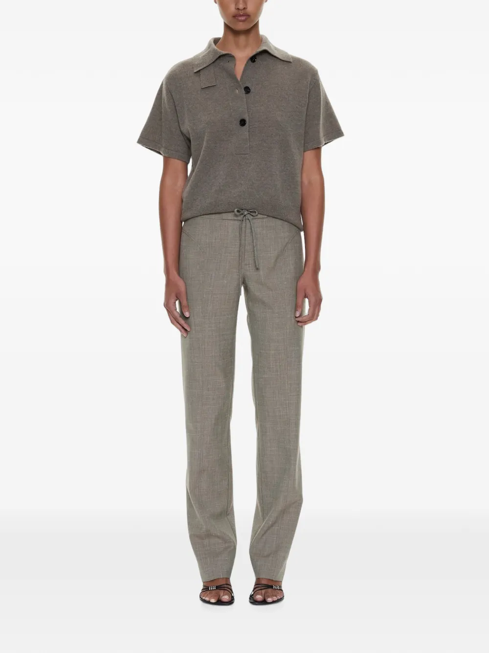 Christopher Esber Pantaloni Banyan con inserti - Marrone